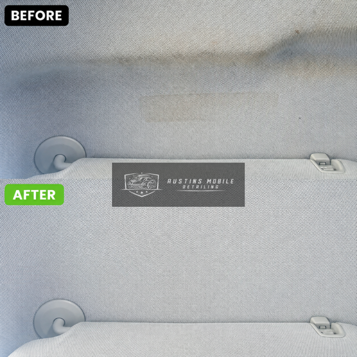 Stains lifted from the headliner for a lighter, fresher cabin feel.