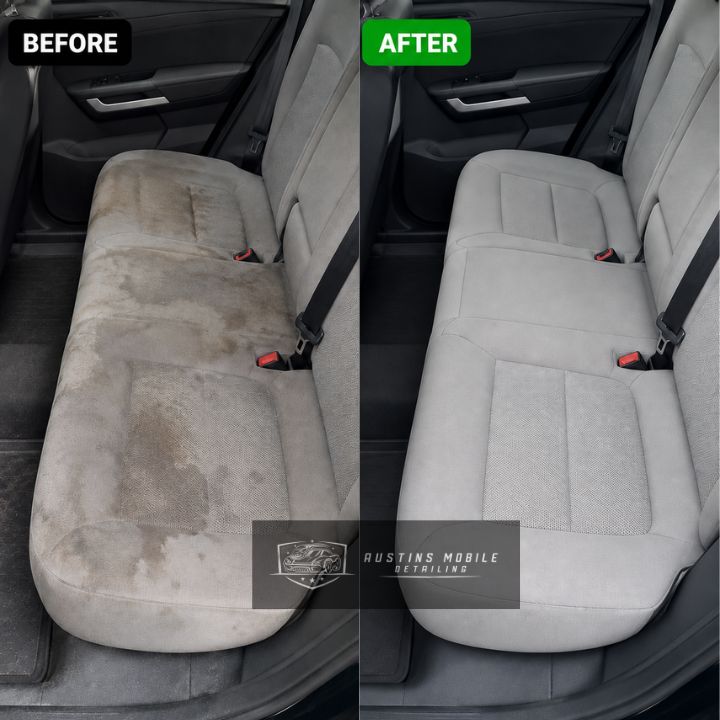 Built-up stains removed from the rear seats.